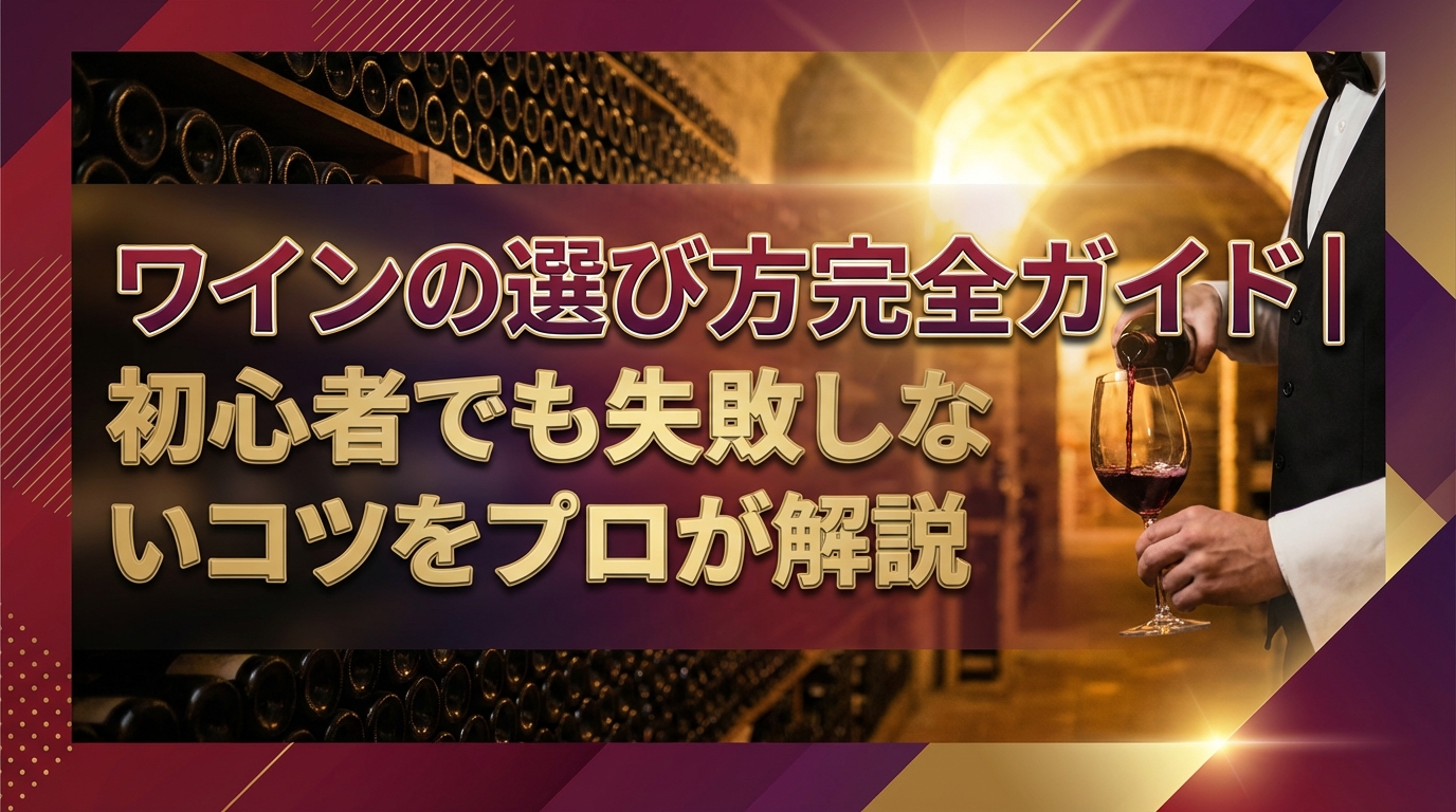 ワインの選び方完全ガイド|初心者でも失敗しないコツをプロが解説