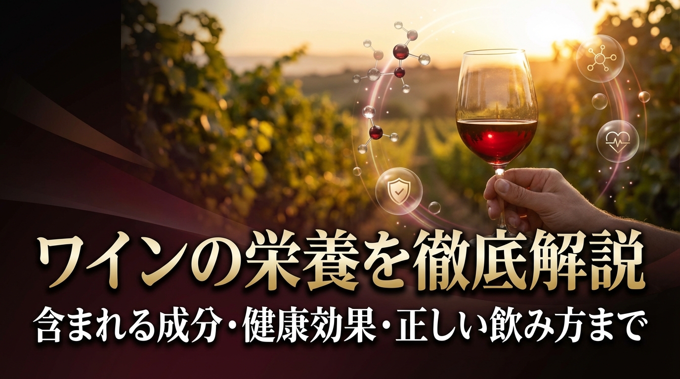 ワインの栄養を徹底解説｜含まれる成分・健康効果・正しい飲み方まで