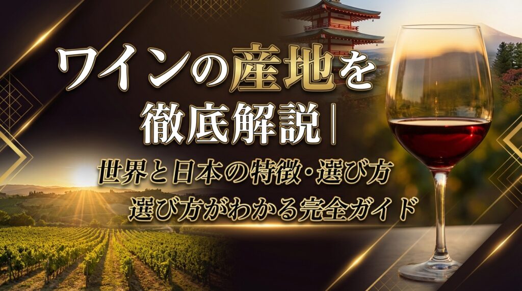 ワインの産地を徹底解説｜世界と日本の特徴・選び方がわかる完全ガイド