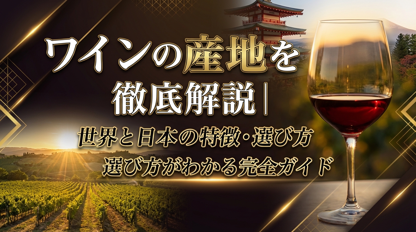 ワインの産地を徹底解説｜世界と日本の特徴・選び方がわかる完全ガイド