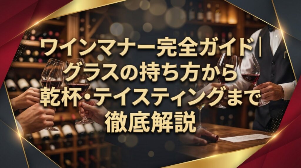 ワインマナー完全ガイド｜グラスの持ち方から乾杯・テイスティングまで徹底解説