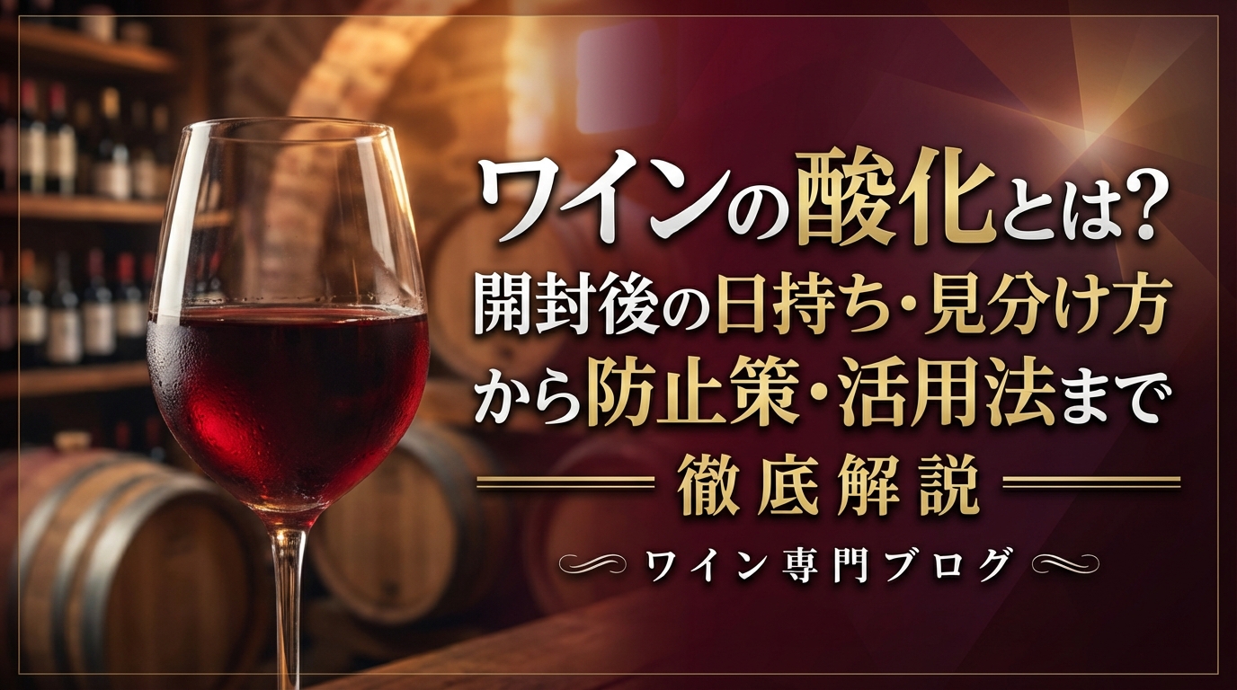 ワインの酸化とは？開封後の日持ち・見分け方から防止策・活用法まで徹底解説
