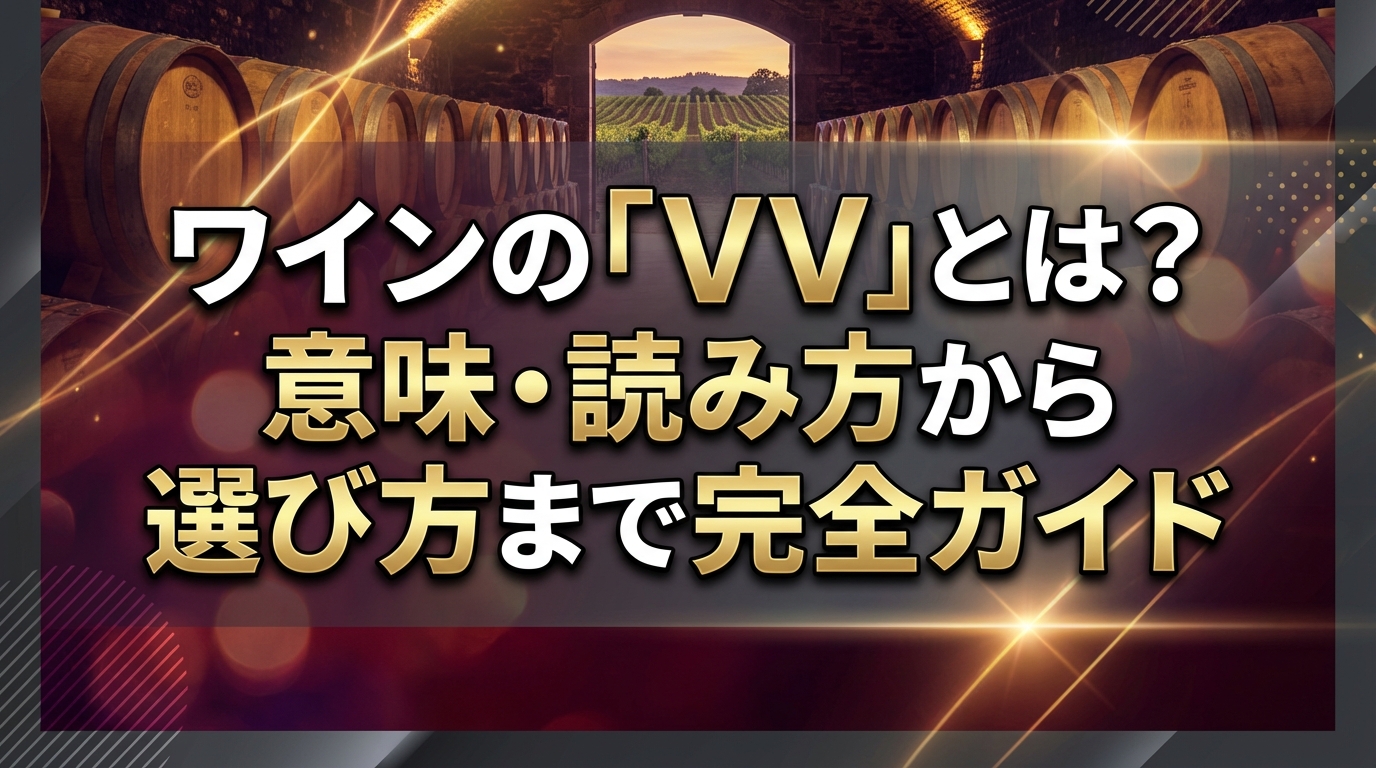 ワインの「VV」とは?意味・読み方から選び方まで完全ガイド