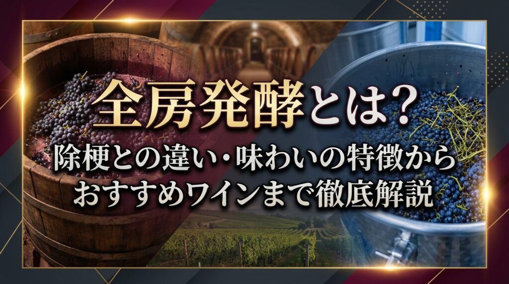全房発酵とは？除梗との違い・味わいの特徴からおすすめワインまで徹底解説