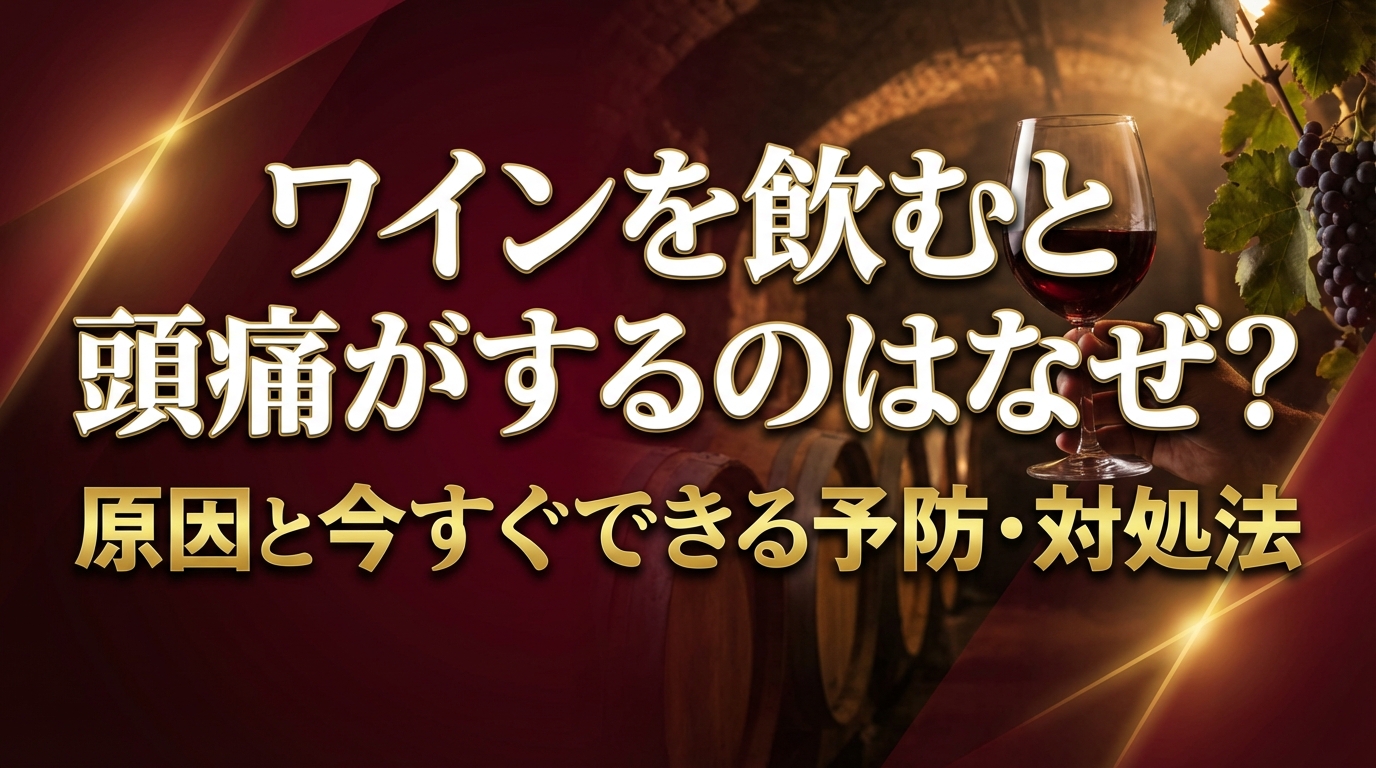 ワインを飲むと頭痛がするのはなぜ?原因と今すぐできる予防・対処法