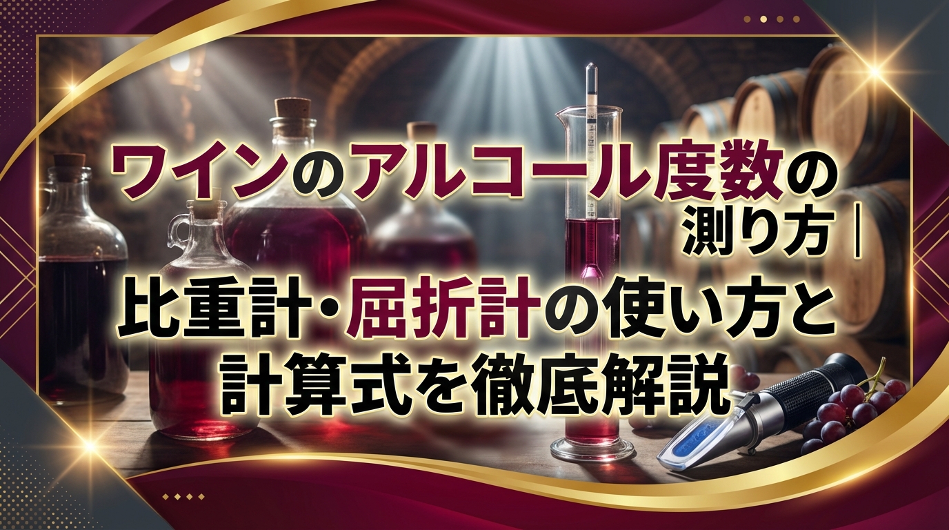 ワインのアルコール度数の測り方|比重計・屈折計の使い方と計算式を徹底解説