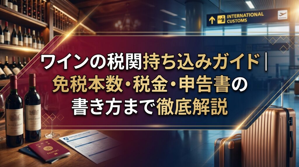 ワインの税関持ち込みガイド｜免税本数・税金・申告書の書き方まで徹底解説
