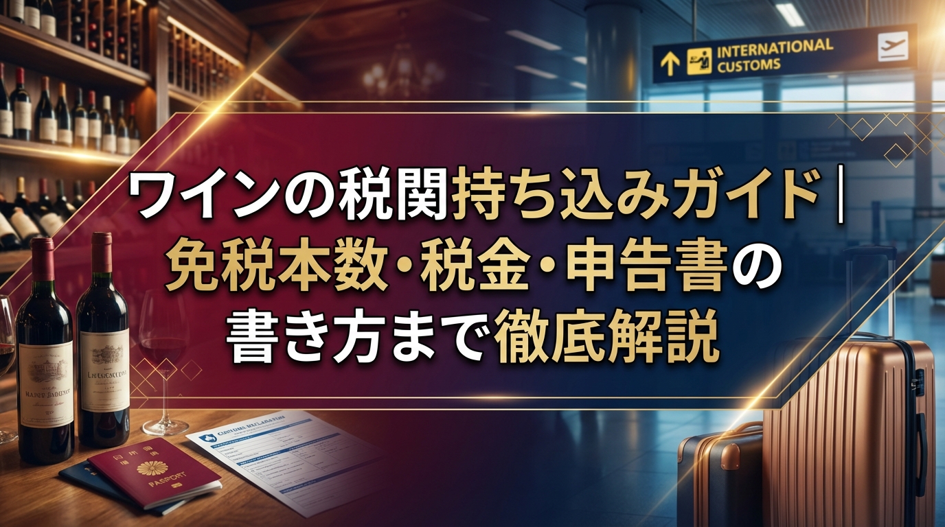 ワインの税関持ち込みガイド｜免税本数・税金・申告書の書き方まで徹底解説