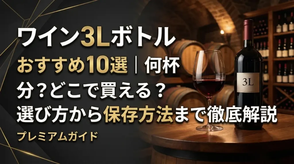 ワイン3Lボトルおすすめ10選｜何杯分？どこで買える？選び方から保存方法まで徹底解説
