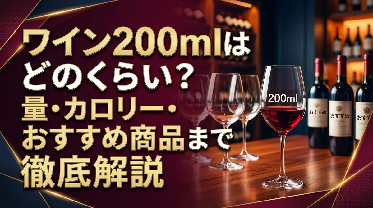 ワイン200mlはどのくらい？量・カロリー・おすすめ商品まで徹底解説