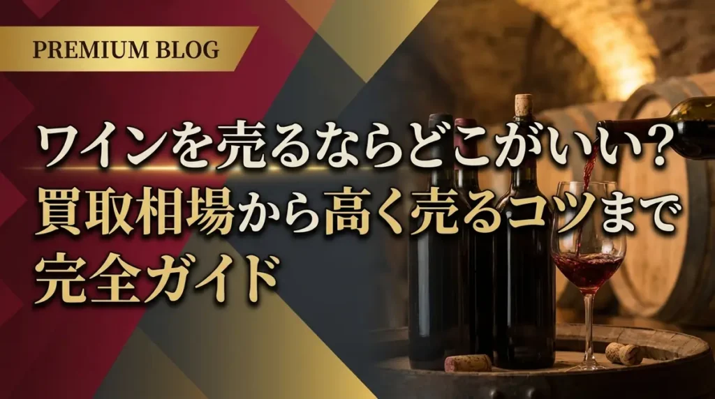 ワインを売るならどこがいい？買取相場から高く売るコツまで完全ガイド