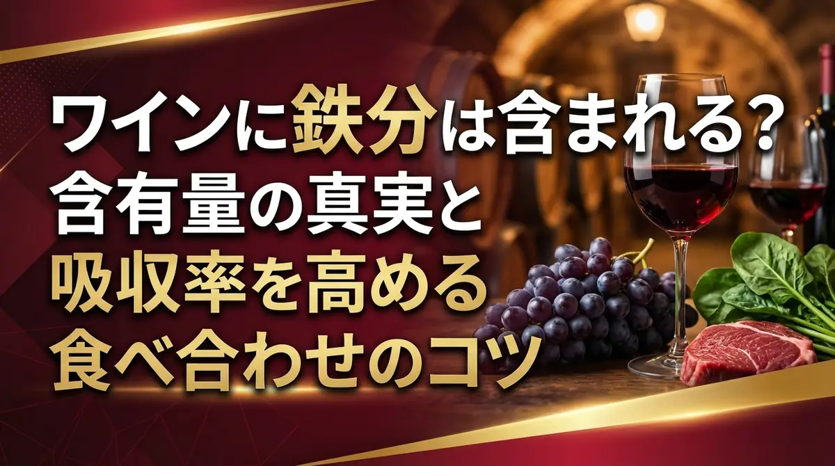 ワインに鉄分は含まれる？含有量の真実と吸収率を高める食べ合わせのコツ