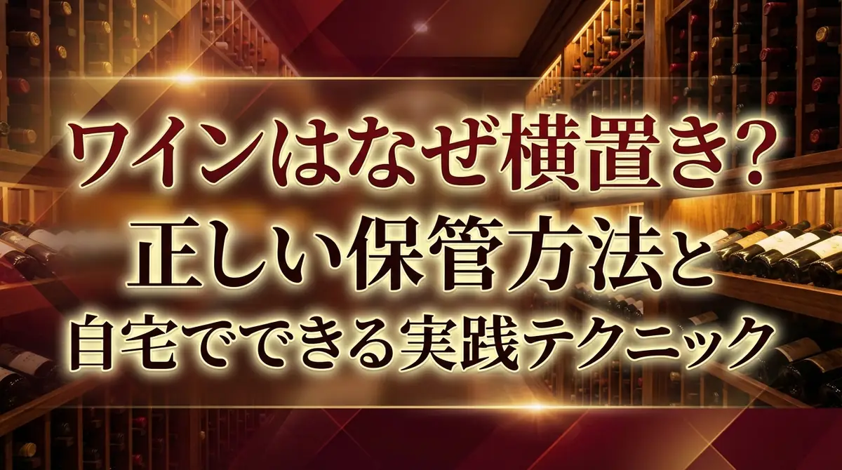 ワインはなぜ横置き?正しい保管方法と自宅でできる実践テクニック