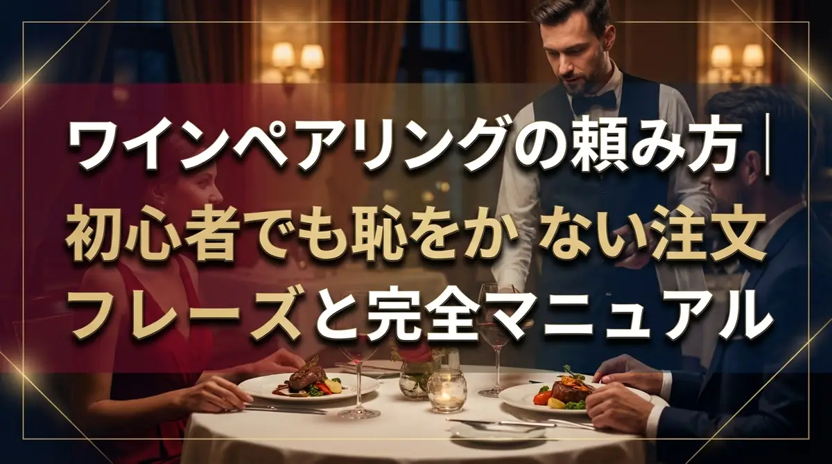 ワインペアリングの頼み方｜初心者でも恥をかかない注文フレーズと完全マニュアル