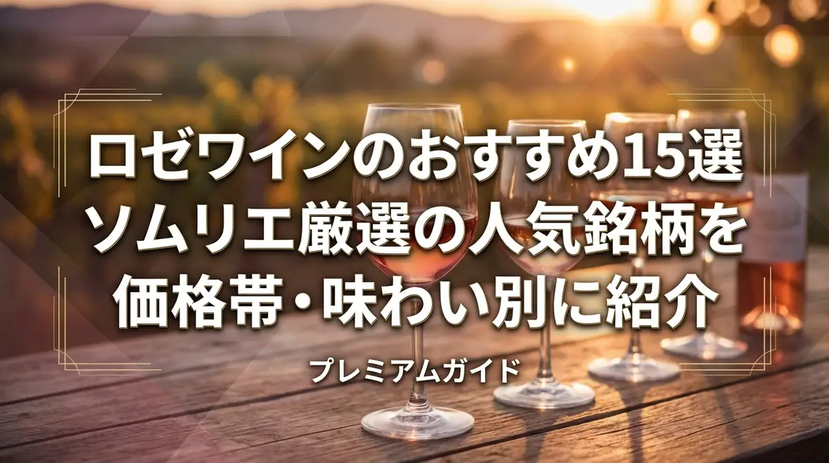 ロゼワインのおすすめ15選|ソムリエ厳選の人気銘柄を価格帯・味わい別に紹介