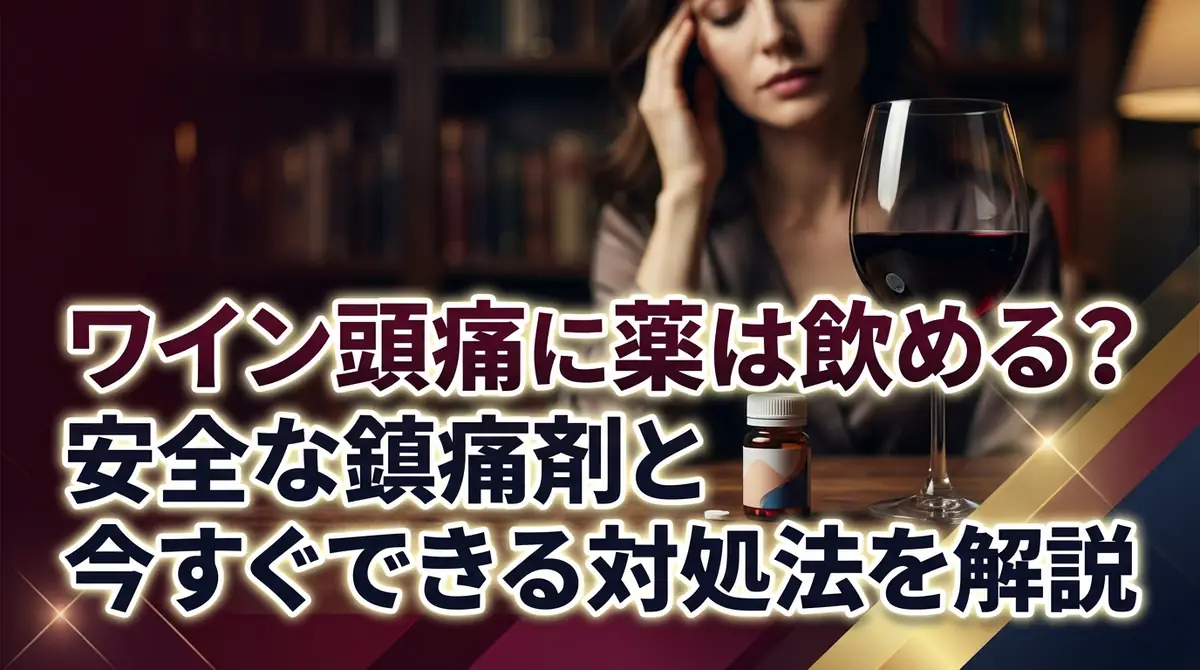 ワイン頭痛に薬は飲める?安全な鎮痛剤と今すぐできる対処法を解説